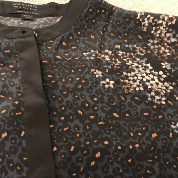 All Saints Black and White Mini Dress - Picture 5 of 6